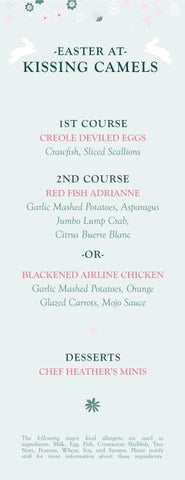 2026 Easter Menu - KC