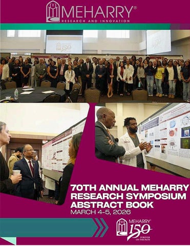 70th Meharry Research Symposium _Program Abstract Booklet