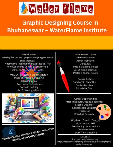 Best Graphic Designing Course in Bhubaneswar (2026) | WaterFlame Institute