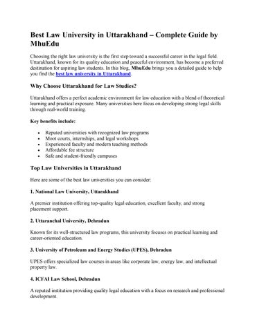 Best Private University for MBA in Dehradun – Complete Guide by MhuEdu