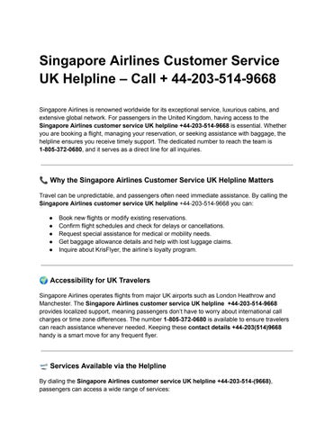 Singapore Airlines Customer Service UK Helpline – Call + 44-203-514-9668 (1)