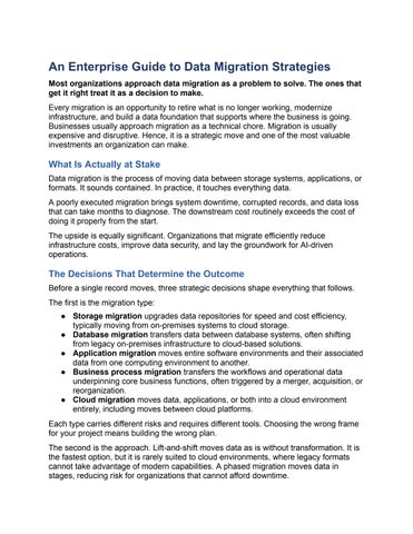 Straive - Off-Page SEO (External Article) - Blog 4 (Data Migration Strategies - Guide)