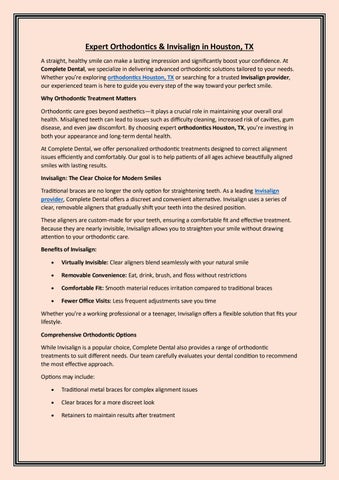 Expert Orthodontics & Invisalign in Houston, TX