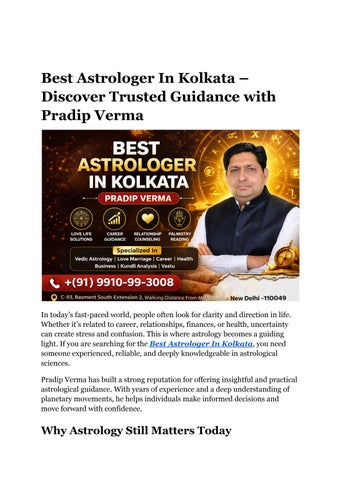 Best Astrologer In Kolkata