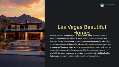 Find Affordable & Luxury Homes in Las Vegas